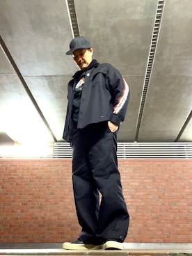 「アイテム（キャップ）」を使った、Kurimaniさん（メンズ・184cm）の冬コーディネート