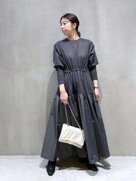 「アイテム（ワンピース/ドレス）」を使った、SHOKOさん（レディース・159cm・30代）の秋コーディネート