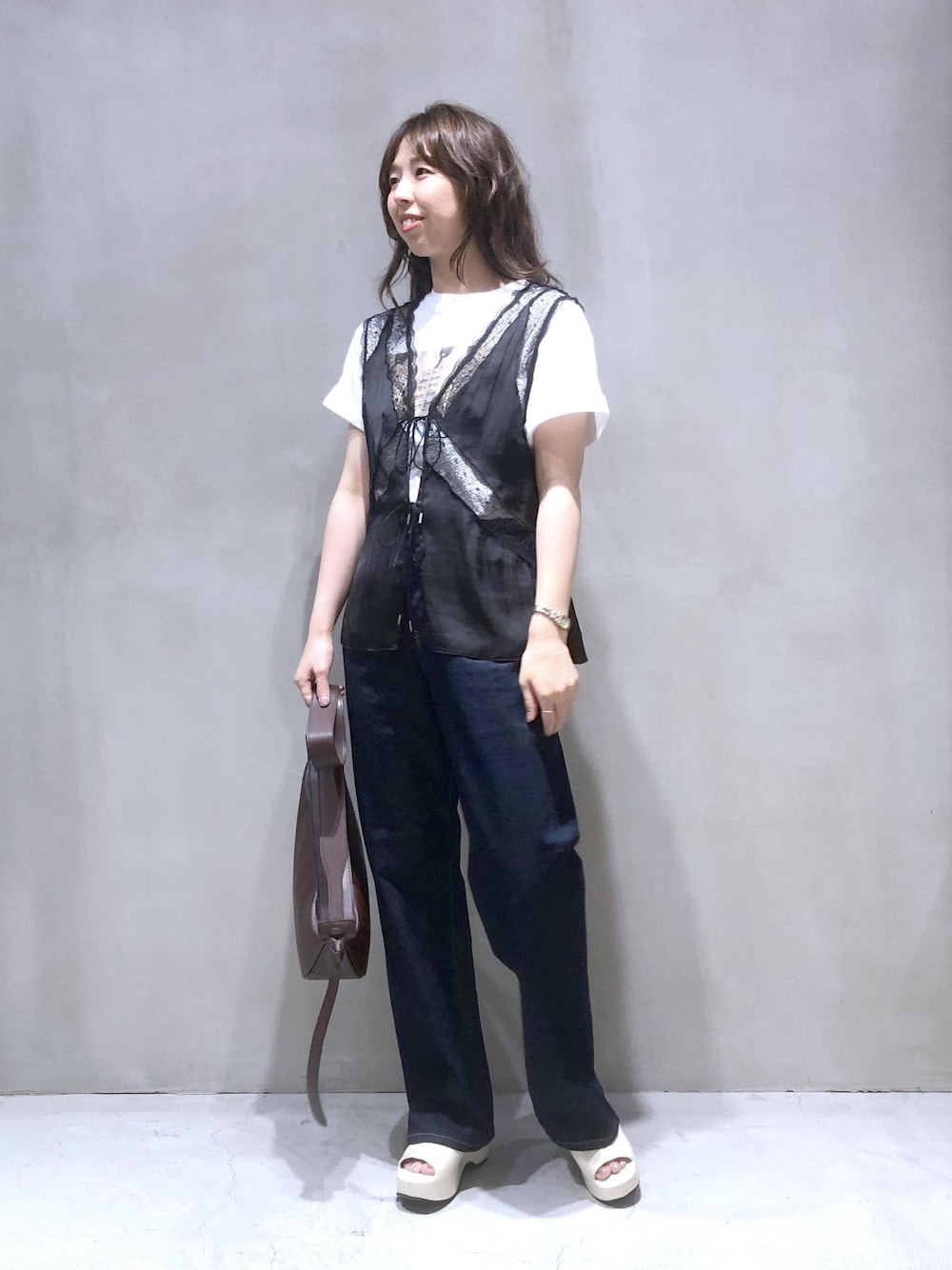メロンメッシュレースジレ ホワイト 楽天市場】メロンメッシュレースジレ ADAM ET ROPE' FEMME