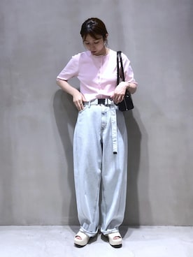 「ADAM ET ROPE'（アダムエロペ）のアイテム」を使った、SHOKOさん（レディース・159cm）の夏コーディネート
