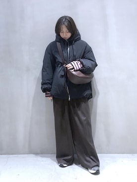 「アイテム（ダウンジャケット/コート）」を使った、SHOKOさん（レディース・159cm）の秋コーディネート