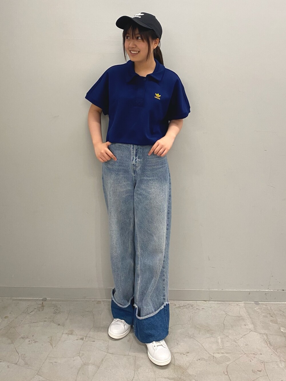 アディカラー クラシックス オーバーサイズ クロップ ポロT