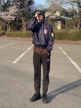 「VINTAGE（ヴィンテージ）のアイテム（その他アウター）」を使った、23さん（メンズ・177cm）の秋コーディネート