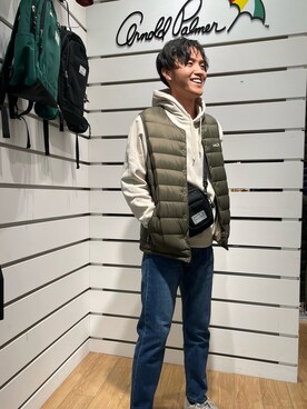 「Arnold Palmer（アーノルドパーマー）のアイテム（ジャケット/アウター）」を使った、アーノルドパーマー@イオンモール名古屋茶屋さん（メンズ・175cm）の秋コーディネート