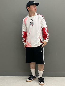「サッカー」｜「アイテム（帽子）」を使った、NTさん（メンズ・166cm）の夏コーディネート