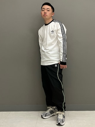 adidas originals ナイロンパラシュートパンツ ホワイト s セール】パラシュートパンツ / アディダスオリジナルス adidas