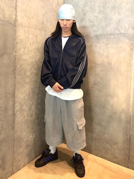 「adidas（アディダス）のアイテム（ジャケット/アウター）」を使った、HKさん（メンズ・170cm）の夏コーディネート