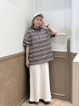 「LOWRYS FARM（ローリーズファーム）のＣＡＳＵＡＬＣＬＡＳＳＩＣ２５ 283907（キャップ）」を使った、ざっきーさん（レディース・158cm・30代）の夏コーディネート