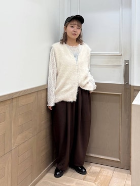 「アイテム（ベスト）」を使った、ざっきーさん（レディース・158cm・30代）の秋コーディネート