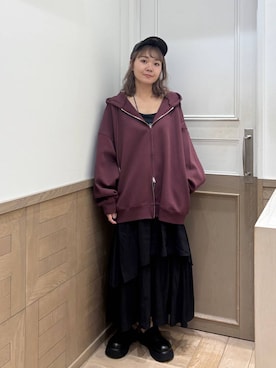 「アイテム（スカート）」を使った、ざっきーさん（レディース・158cm・30代）の秋コーディネート