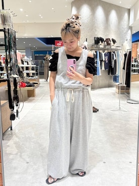 LOWRYS FARMのオールインワン・サロペット（グレー系）を使った人気