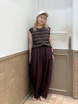 「アイテム（キャップ）」を使った、ざっきーさん（レディース・158cm・30代）の夏コーディネート