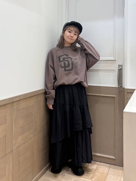「アイテム（スカート）」を使った、ざっきーさん（レディース・158cm・30代）の秋コーディネート