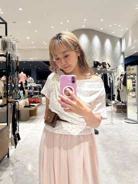 「アイテム（ベルト、イエロー系）」を使った、ざっきーさん（レディース・158cm）の夏コーディネート