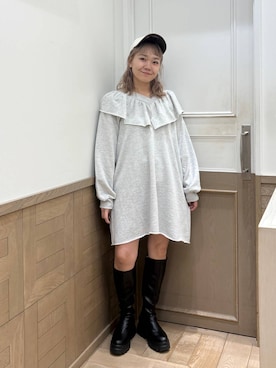 「アイテム（キャップ）」を使った、ざっきーさん（レディース・158cm・30代）の秋コーディネート