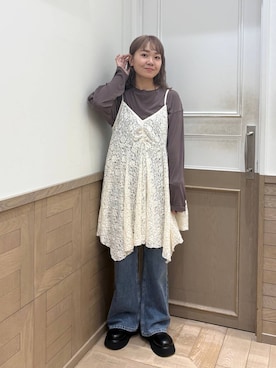 「アイテム（キャミソール）」を使った、ざっきーさん（レディース・158cm・30代）の夏コーディネート
