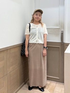 「アイテム（キャップ）」を使った、ざっきーさん（レディース・158cm・30代）の夏コーディネート