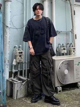 「GRANCY（グランシー）のアイテム（バッグ）」を使った、Ushioさん（メンズ・175cm）の春コーディネート