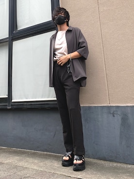 「LAD MUSICIAN（ラッドミュージシャン）のアイテム（アクセサリー）」を使った、Ushioさん（メンズ・175cm）の夏コーディネート