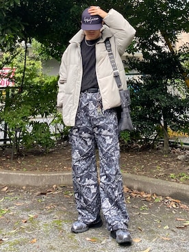 「アイテム（リード/ハーネス/首輪）」を使った、Ushioさん（メンズ・175cm）の秋コーディネート