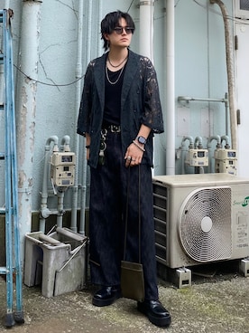 「アイテム（ペットグッズ）」を使った、Ushioさん（メンズ・175cm）の春コーディネート