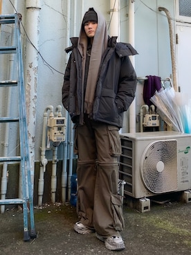 「アイテム（ペットグッズ）」を使った、Ushioさん（メンズ・175cm）の冬コーディネート