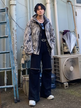 「GRANCY（グランシー）のアイテム」を使った、Ushioさん（メンズ・175cm）の冬コーディネート