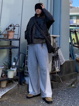 「アイテム（ペットグッズ）」を使った、Ushioさん（メンズ・175cm）の冬コーディネート