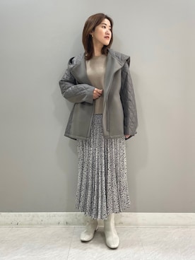「キルトジャケット」｜「アイテム（その他アウター）」を使った、riiさん（レディース・151cm）の秋コーディネート