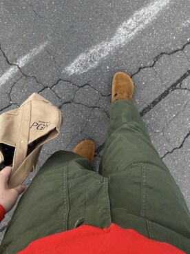 「UNIQLO（ユニクロ）のアイテム（パンツ、グリーン系）」を使った、07nnkさん（レディース・166cm）の春コーディネート