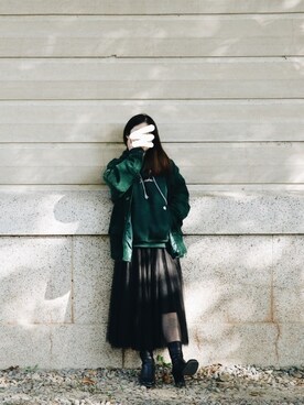 「Genuine（ジェニュイン）のアイテム」を使った、Moran 🦄さん（レディース・154cm）の冬コーディネート