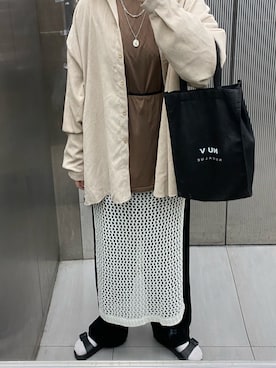 「FRAMeWORK（フレームワーク）のアイテム（ワンピース/ドレス）」を使った、Bさん（レディース・158cm）の冬コーディネート