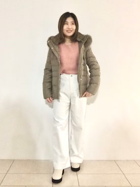 「インディヴィ」｜「アイテム（ダウンジャケット/コート）」を使った、tsuttyiさん（レディース・156cm）の秋コーディネート