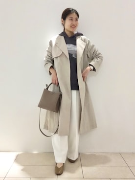 「インディヴィ」｜「アイテム（パーカー）」を使った、tsuttyiさん（レディース・156cm）の春コーディネート