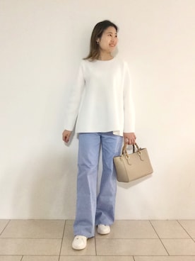 「インディヴィ」｜「アイテム（ハンドバッグ）」を使った、tsuttyiさん（レディース・156cm）の春コーディネート