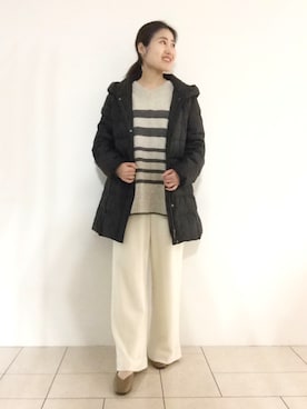 「インディヴィ」｜「アイテム（その他アウター）」を使った、tsuttyiさん（レディース・156cm）の冬コーディネート