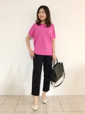 「インディヴィ」｜「アイテム（ハンドバッグ）」を使った、tsuttyiさん（レディース・156cm）の春コーディネート
