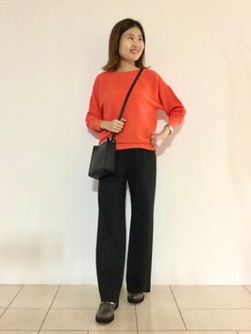 「インディヴィ」｜「アイテム（その他シューズ）」を使った、tsuttyiさん（レディース・156cm）の秋コーディネート