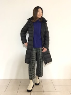 「インディヴィ」｜「アイテム（ダウンジャケット/コート）」を使った、tsuttyiさん（レディース・156cm）の冬コーディネート