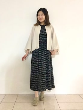 「インディヴィ」｜「アイテム（ブルゾン）」を使った、tsuttyiさん（レディース・156cm）の春コーディネート