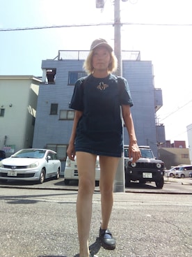「アイテム（キャップ）」を使った、ほりいかなさん（レディース・164cm・30代）の夏コーディネート