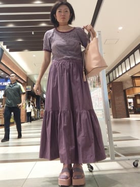 「アイテム（キーホルダー）」を使った、ほりいかなさん（レディース・164cm・30代）の夏コーディネート