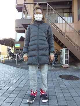 「Avail（アベイル）のアイテム（パンツ）」を使った、ほりいかなさん（レディース・164cm）の冬コーディネート