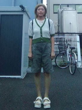 「studio CLIP（スタディオクリップ）のアイテム」を使った、ほりいかなさん（レディース・164cm）の夏コーディネート