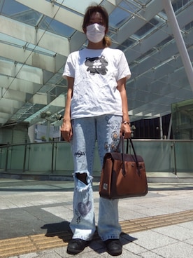 「FOREVER 21（フォーエバー トゥエンティーワン）のアイテム」を使った、ほりいかなさん（レディース・164cm）の夏コーディネート