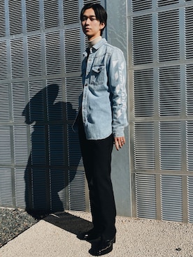 「Wrangler」｜「アイテム（デニムジャケット）」を使った、高瀬信人さん（メンズ・184cm）の冬コーディネート