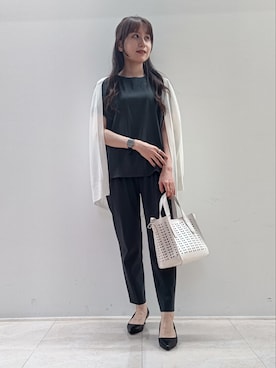 「インディヴィ」｜「アイテム（ハンドバッグ）」を使った、itoさん（レディース・148cm）の春コーディネート