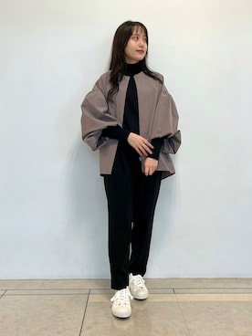 【今季商品・美品】yuni ナイロン バルーンスリーブ ブルゾン(現物写真追加) 3600024Y0349_m1_a020.jpg