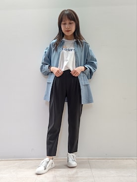 「水色」｜「アイテム（その他）」を使った、itoさん（レディース・148cm）の春コーディネート