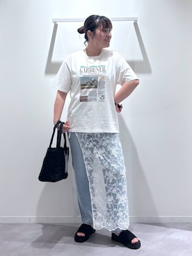 「アイテム（ヘアゴム）」を使った、めいめいさん（レディース・160cm）の夏コーディネート